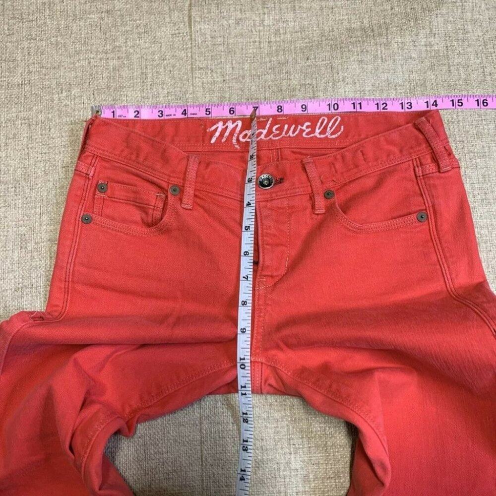 madewell Rail Straight Mid rise jeans Light wash rep pink Sz 26 cotton pockets - Picture 7 of 11